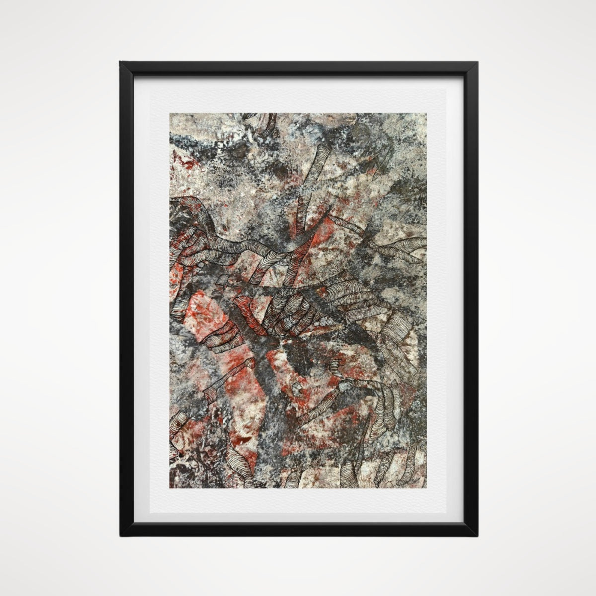 Unearthed — mixed media monotype on Fabriano paper, 420x594mm